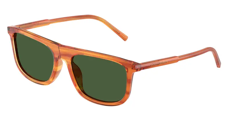 Uomo Dolce & Gabbana DG4542 348371 Occhiali da sole Acetato Marrone Verde Squadrata Normale