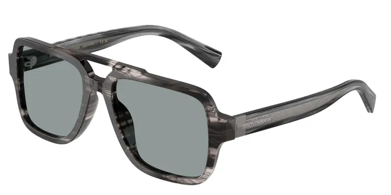Uomo Dolce & Gabbana DG4544 3440/1 Occhiali da sole Acetato Grigio Grigio Pilot Normale