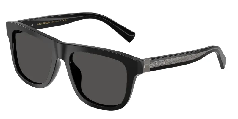 Uomo Dolce & Gabbana DG4545 501/87 Occhiali da sole Acetato Nero Grigio Squadrata Normale