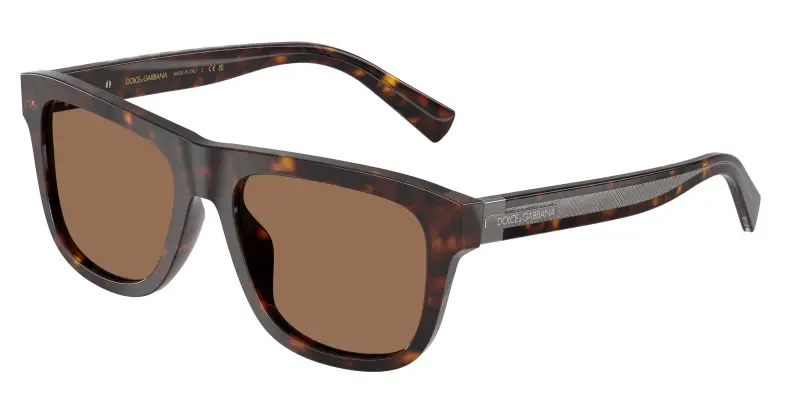 Uomo Dolce & Gabbana DG4545 502/73 Occhiali da sole Acetato Tartaruga Marrone Squadrata Normale