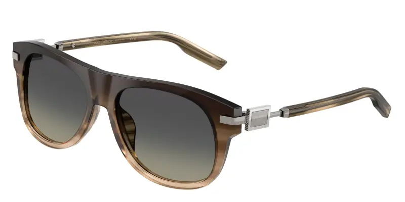 Uomo Dolce & Gabbana DG4546 348411 Occhiali da sole Acetato Grigio Grigio Squadrata Normale Sfumato