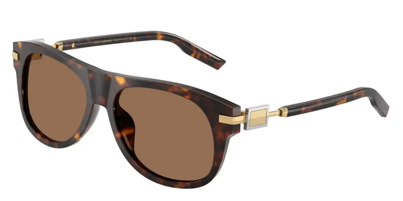 Uomo Dolce & Gabbana DG4546 502/73 Occhiali da sole Acetato Tartaruga Marrone Squadrata Normale