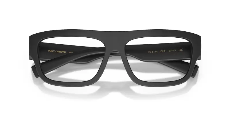 Uomo Dolce & Gabbana DG5114 2525 Montature da vista Iniettato Nero Trasparente Squadrata Normale miniatura 2