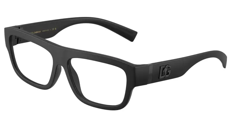 Uomo Dolce & Gabbana DG5114 2525 Montature da vista Iniettato Nero Trasparente Squadrata Normale