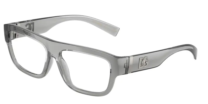 Uomo Dolce & Gabbana DG5114 3160 Montature da vista Iniettato Grigio Trasparente Squadrata Normale