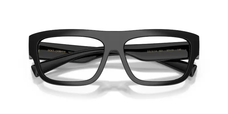 Uomo Dolce & Gabbana DG5114 501 Montature da vista Iniettato Nero Trasparente Squadrata Normale miniatura 2