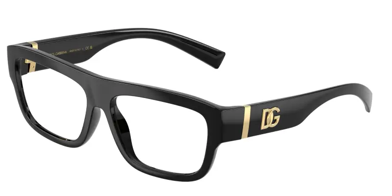 Uomo Dolce & Gabbana DG5114 501 Montature da vista Iniettato Nero Trasparente Squadrata Normale
