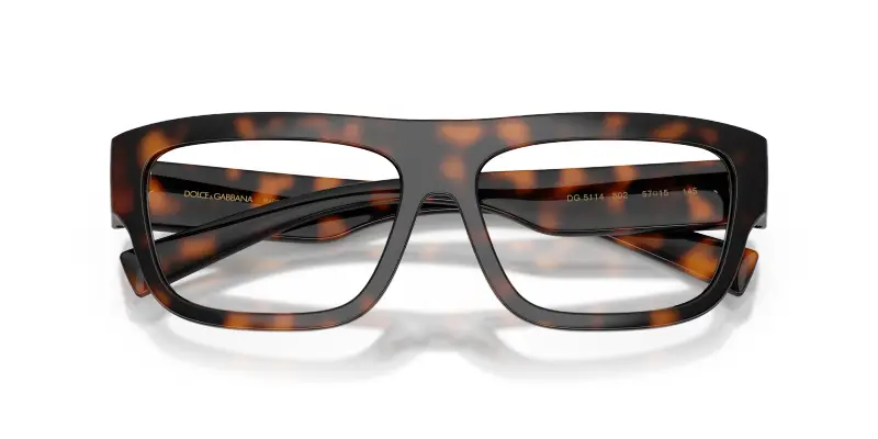 Uomo Dolce & Gabbana DG5114 502 Montature da vista Iniettato Tartaruga Trasparente Squadrata Normale miniatura 2