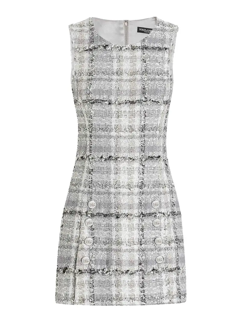 Vestito corto Grigio Chiaro