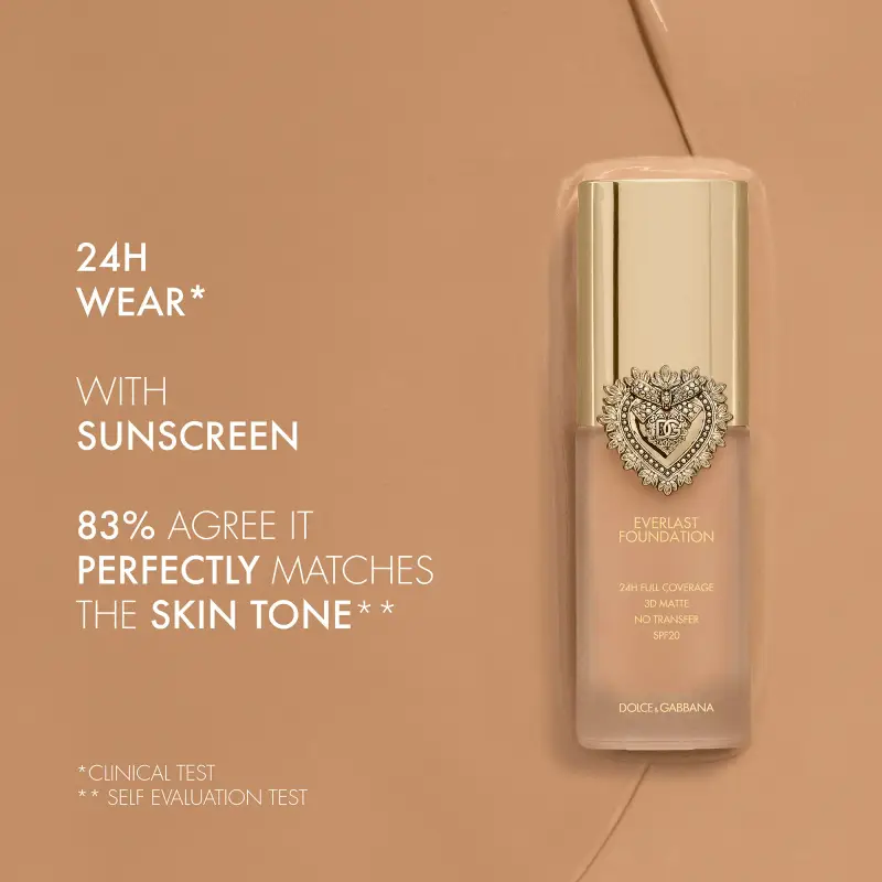 Viso Everlast Foundation Alta coprenza 24 ORE Effetto opaco 3D No transfer SPF20 PA+++ 20C Medium - Sottotono rosato freddo - Fondot miniatura 5