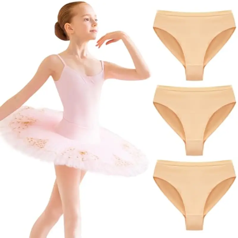 DOME Mutande Balletto Cotone Bambina 3 pz Nudo 7-8 Anni