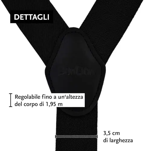 DonDon Bretelle Uomo Rosso 3362249 miniatura 3