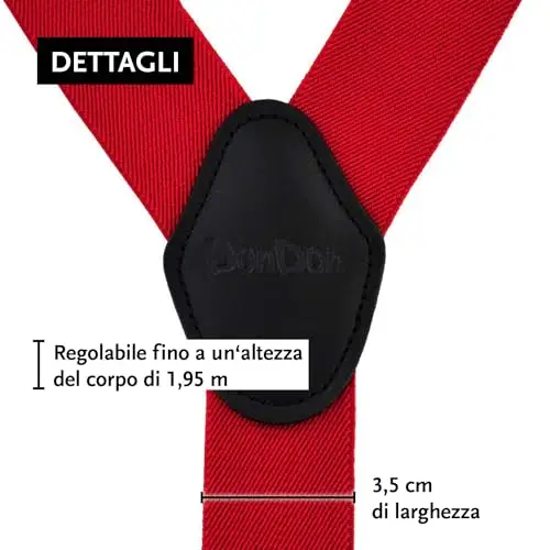 DonDon Bretelle Uomo Rosso 3362255 miniatura 3