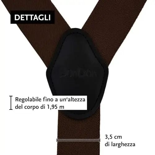 DonDon Bretelle Uomo Rosso 3362250 miniatura 3