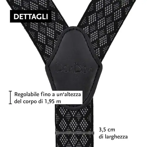 DonDon Bretelle Uomo Rosso 3362254 miniatura 3