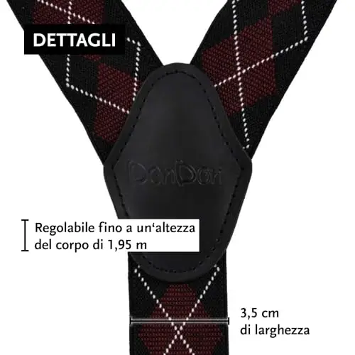 DonDon Bretelle Uomo Rosso 3362252 miniatura 3