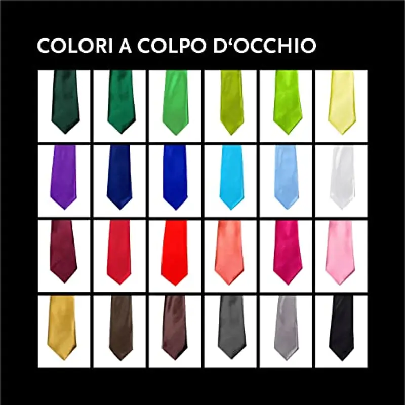 DonDon Cravatta da bambino ragazzo effetto seta lucida - 7, 0 cm di larghezza - con elastico miniatura 3