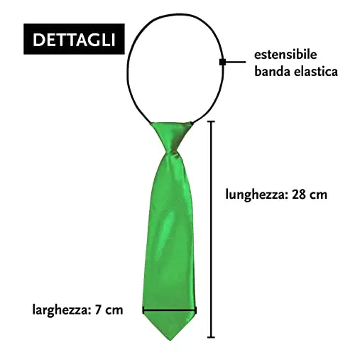 DonDon Cravatta da bambino ragazzo effetto seta lucida - 7, 0 cm di larghezza - con elastico miniatura 2
