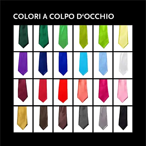 DonDon Cravatta da bambino ragazzo effetto seta lucida - 7, 0 cm di larghezza - con elastico miniatura 3