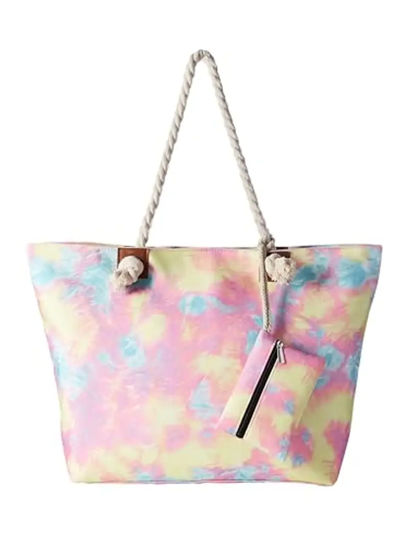DonDon Grande borsa da spiaggia idrorepellente con cerniera - Batik Style
