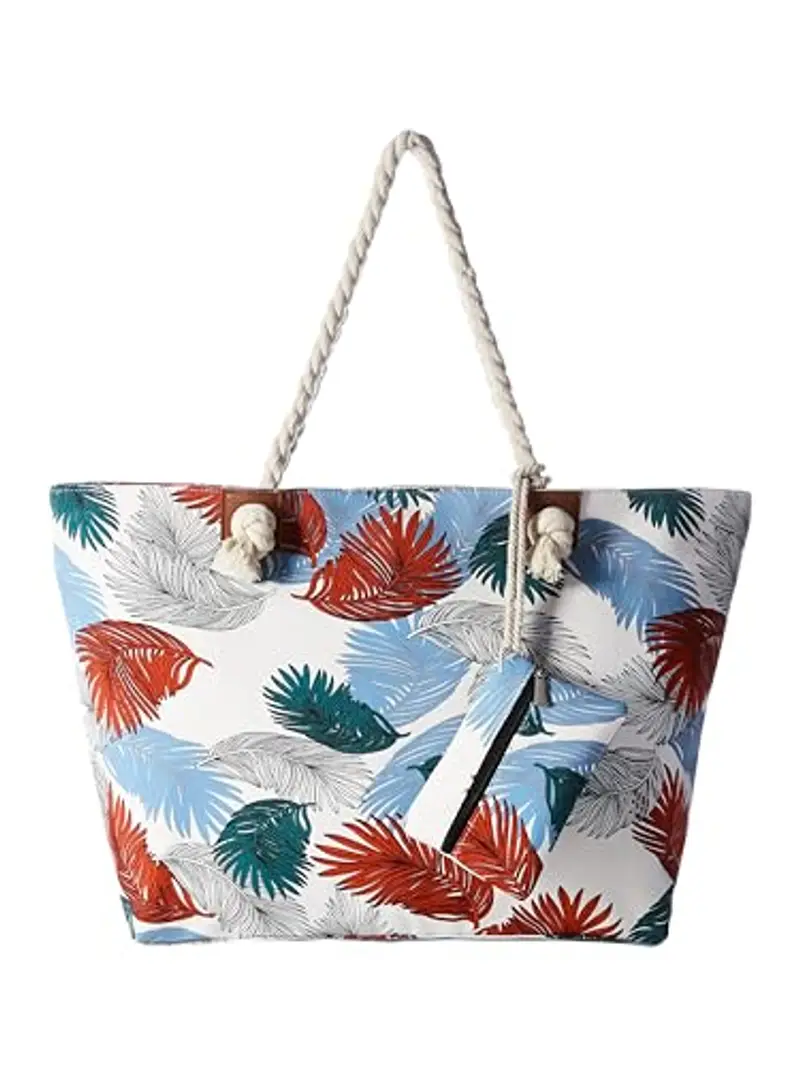 DonDon Grande borsa da spiaggia idrorepellente con cerniera - Japan Garden