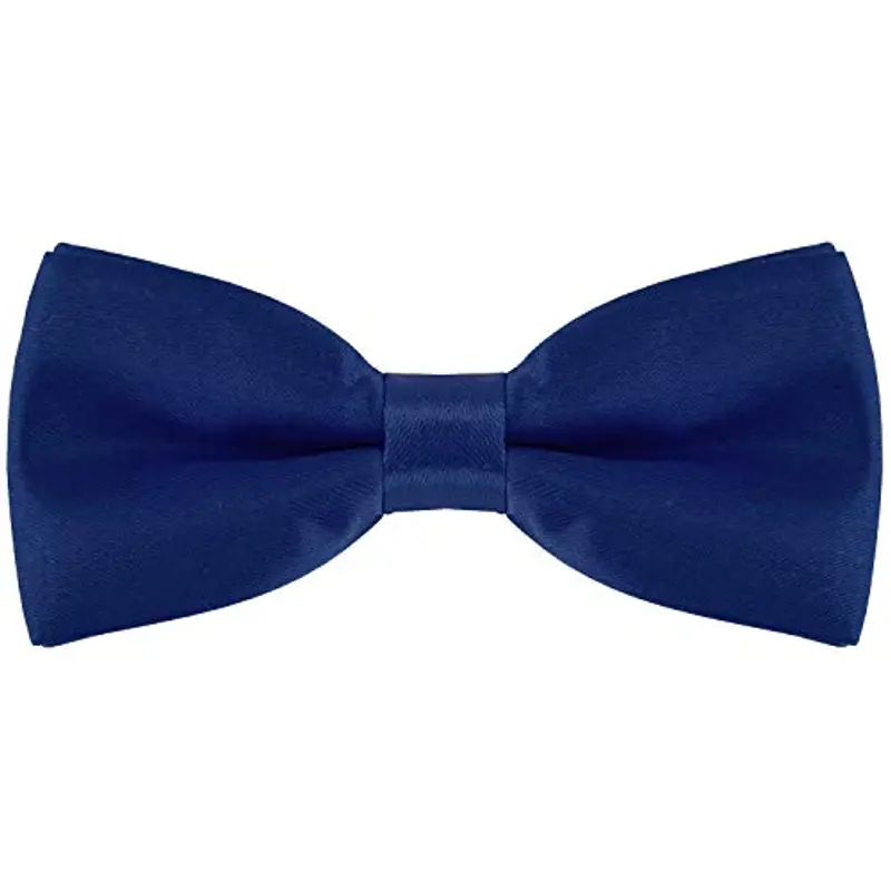 DonDon Papillon bambino e Ragazzo Ragazzi annodato e regolabile 9 x 4, 5 cm effetto seta lucido blu scuro miniatura 3