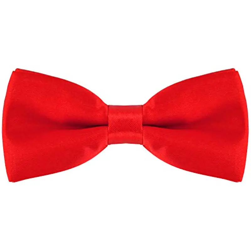 DonDon Papillon bambino e Ragazzo Ragazzi annodato e regolabile 9 x 4, 5 cm effetto seta lucido rosso miniatura 3