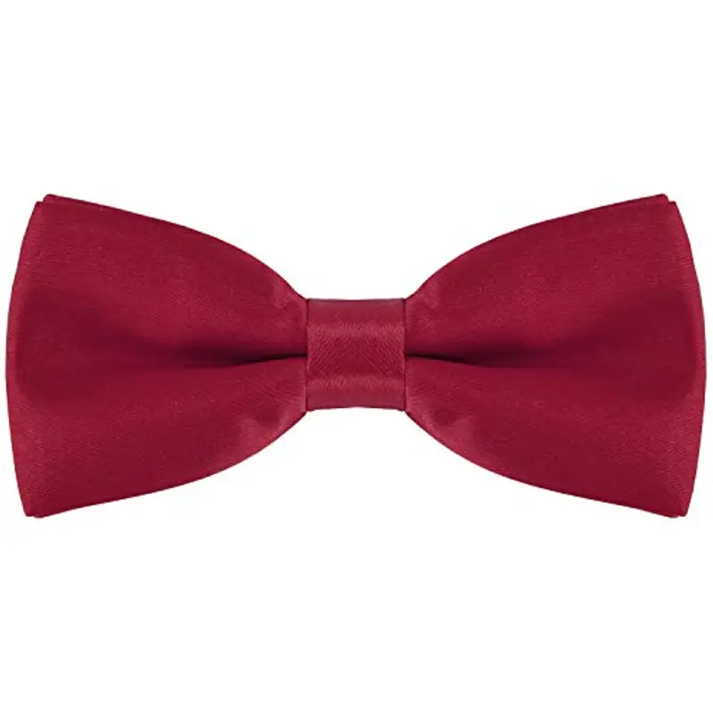 DonDon Papillon bambino e Ragazzo Ragazzi annodato e regolabile 9 x 4, 5 cm effetto seta lucido rosso scuro miniatura 3