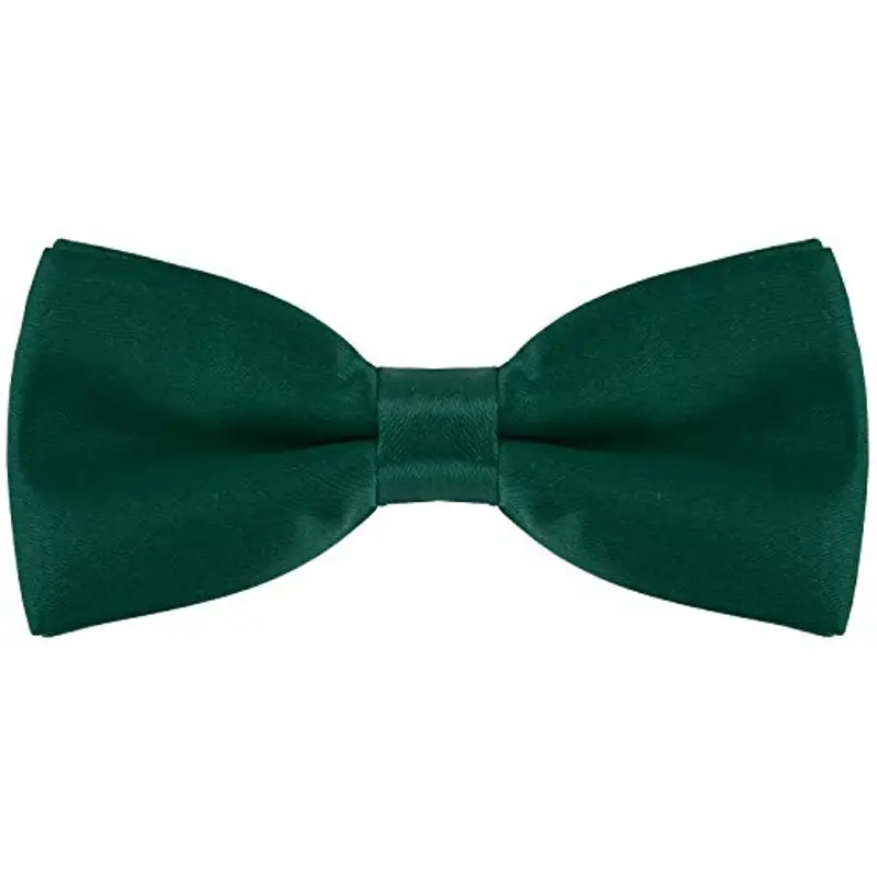 DonDon Papillon bambino e Ragazzo Ragazzi annodato e regolabile 9 x 4, 5 cm effetto seta lucido verde scuro miniatura 3