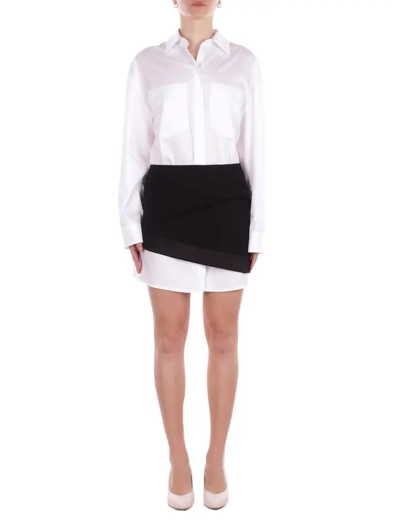 Abito Donna DONDUP Bianco Abito in gabardina tinto filo