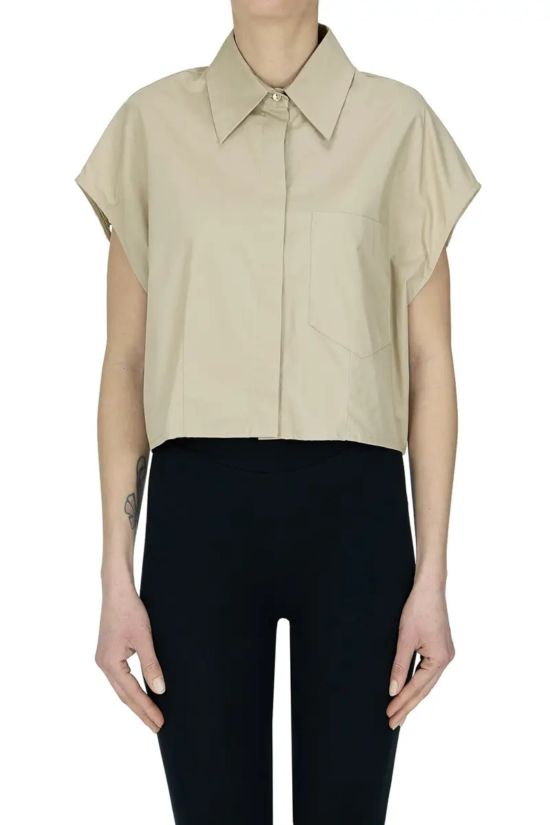 Camicia boxy cropped