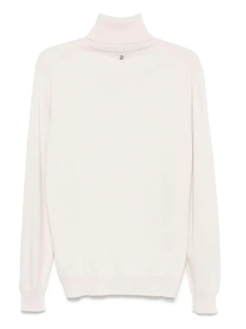 Dolcevita bianco placchetta sul retro Beige miniatura 2