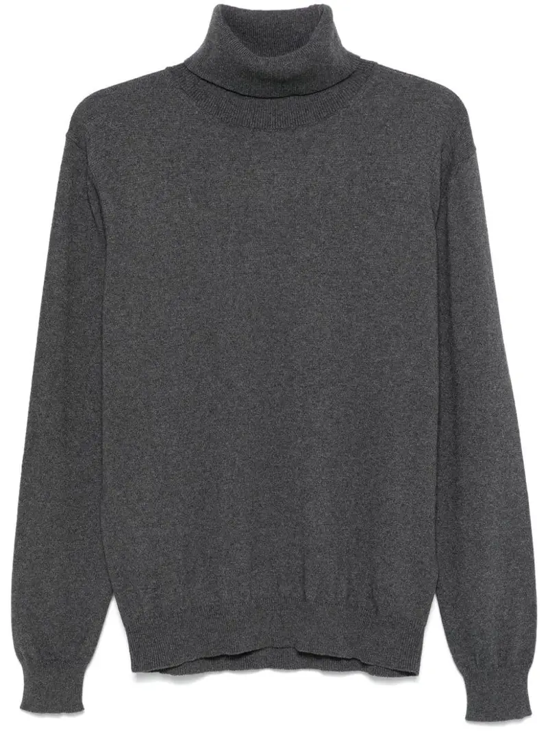 Dolcevita grigio placchetta sul retro