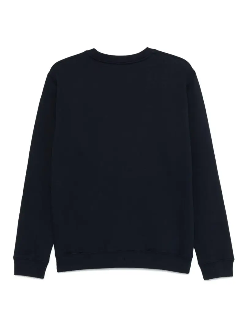 Felpa blu stampa logo miniatura 2