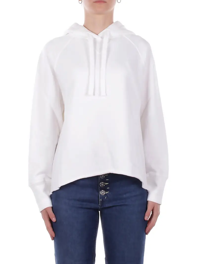 Felpa Donna DONDUP Bianco Felpa regular in felpa