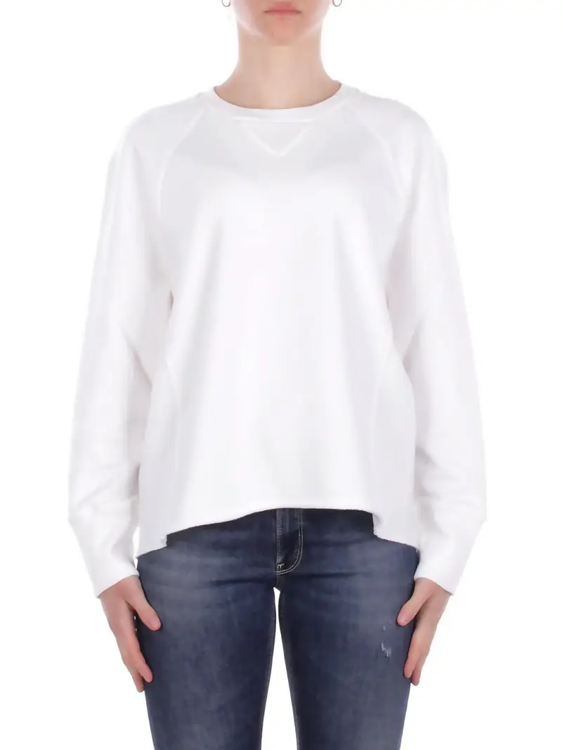 Felpa Donna DONDUP Bianco Felpa regular in felpa