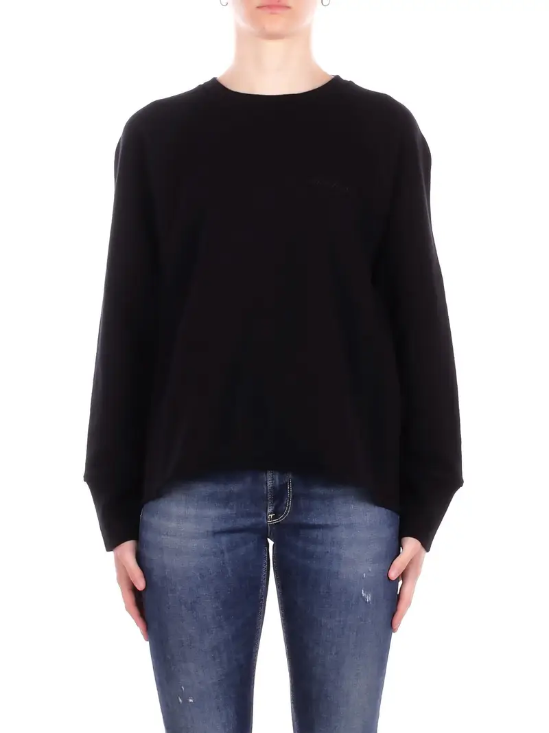 Felpa Donna DONDUP Nero Felpa regular in felpa