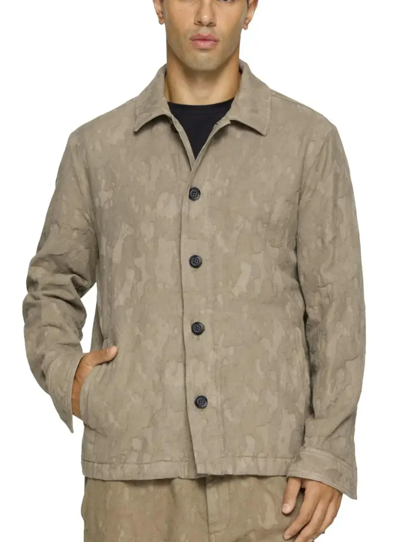 Giacca camicia regular in cotone camouflage Castoro miniatura 2