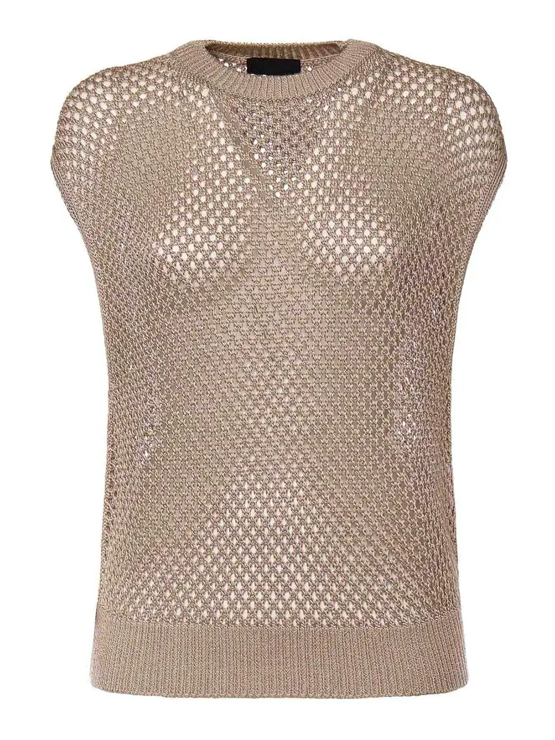 Gilet traforato Color Carne E Neutri