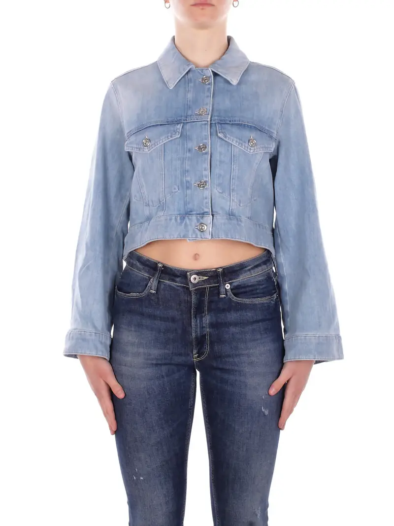 Giubbotto Donna DONDUP Denim blu Giubbino regular in dnm