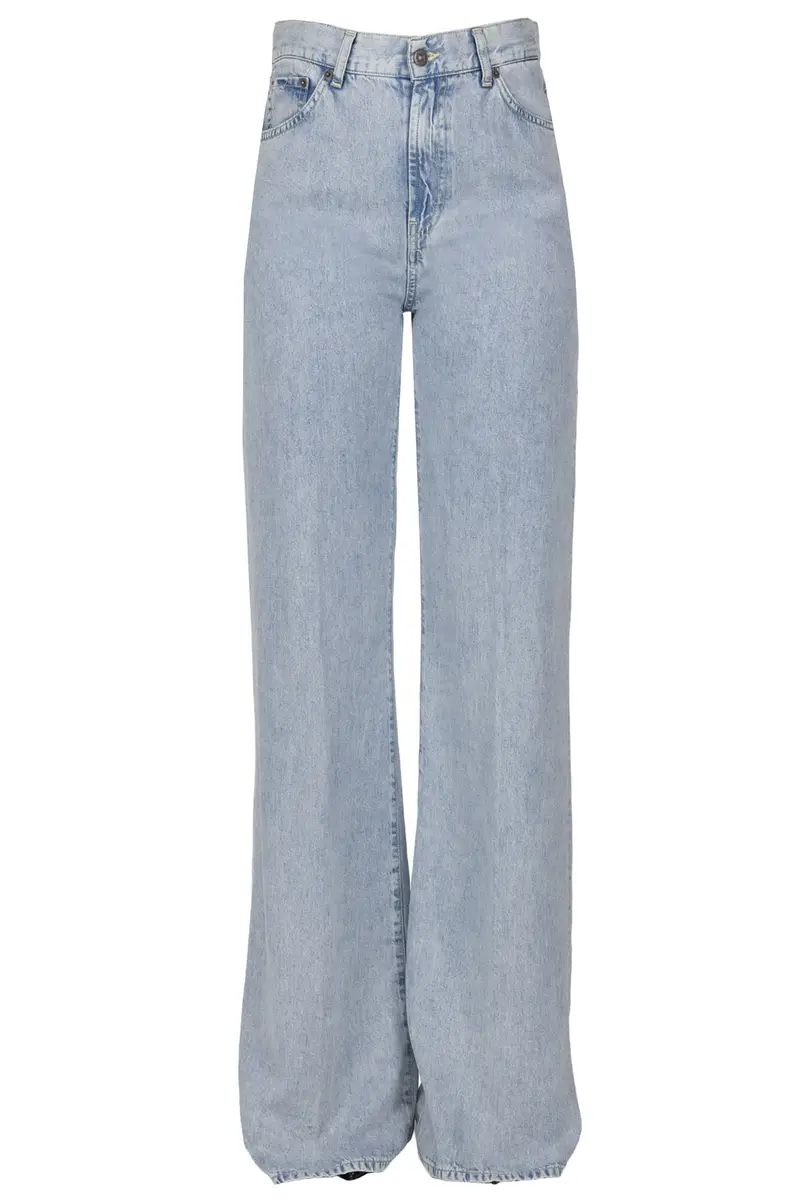 Jeans Amber gamba ampia Denim Chiaro