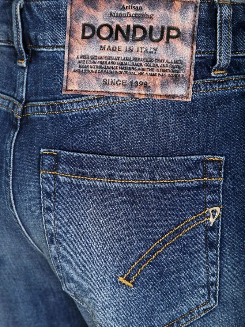 Jeans blu con logo-patch Made in Italy Denim miniatura 3