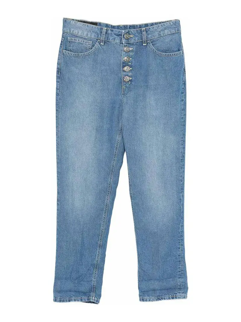 Jeans Con Cintura Blu