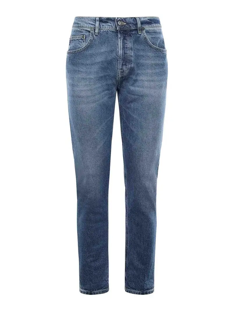 Jeans in denim con icona Blu