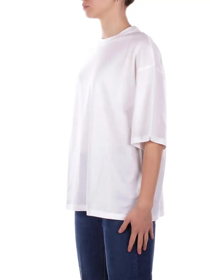 Maglia Donna DONDUP Bianco Girocollo over in jersey miniatura 2