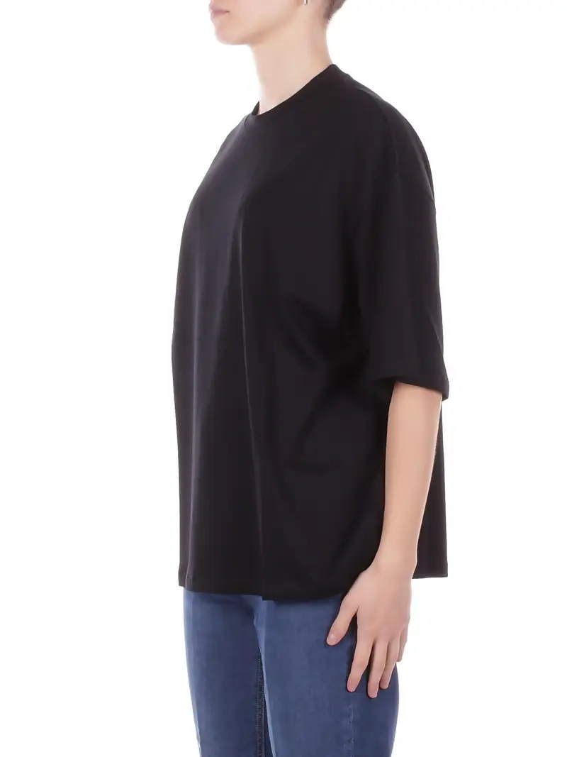 Maglia Donna DONDUP Nero Girocollo over in jersey miniatura 2