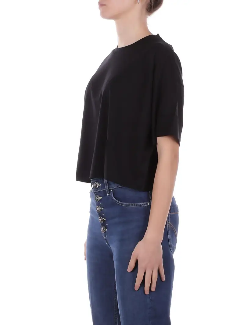 Maglia Donna DONDUP Nero Girocollo regular in jersey miniatura 2