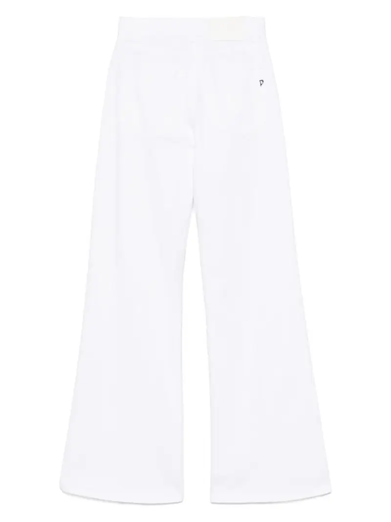 Pantalone amber bianco con ricami floreali miniatura 2