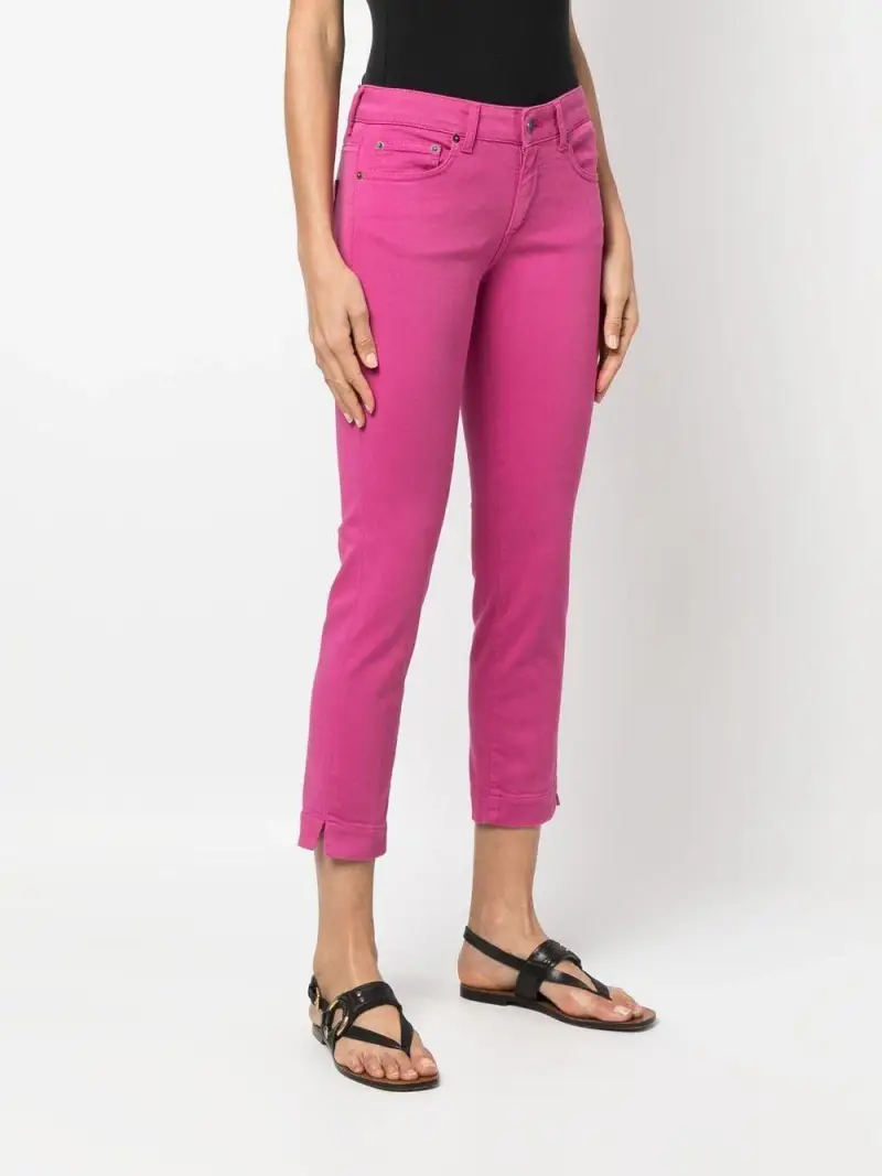 Pantalone denim fucsia slim fit Fuxia miniatura 2