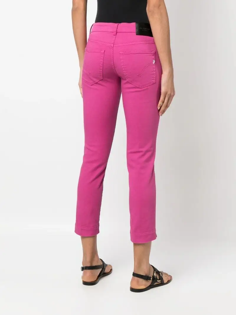 Pantalone denim fucsia slim fit Fuxia miniatura 3